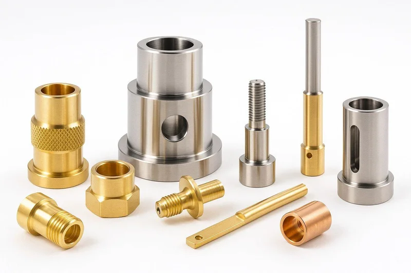 Assortment of precision steel and brass circular loom components